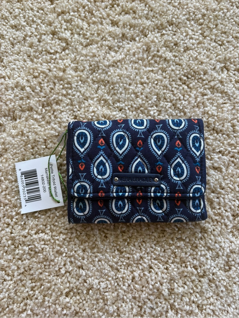Vera Bradley Petite Trifold Wallet Marrakesh Motifs